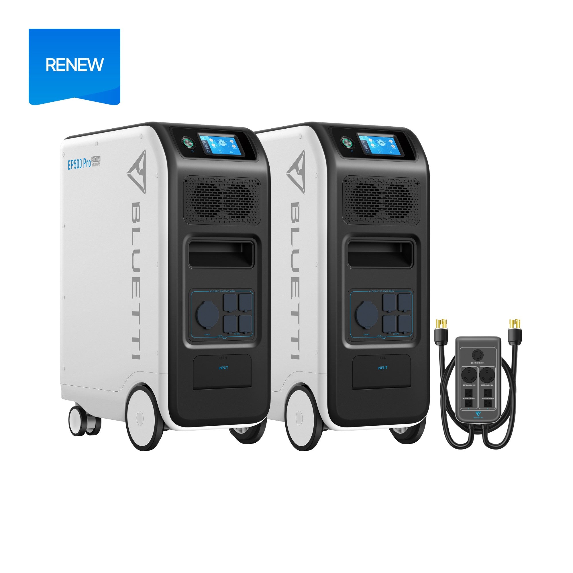 BLUETTI 2*EP500 + 1*Split Phase Fusion Box / Home Backup / All-in-one Battery Backup System / Power Station(In-grid UPS Mode + Off-grid Energy Storage