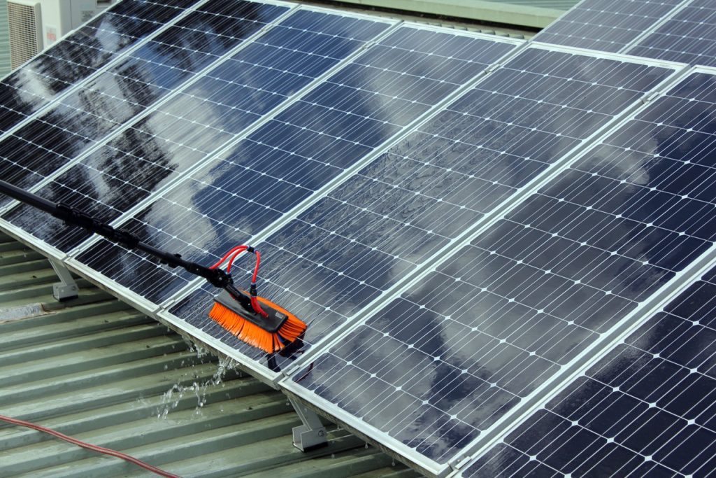 clean solar panel