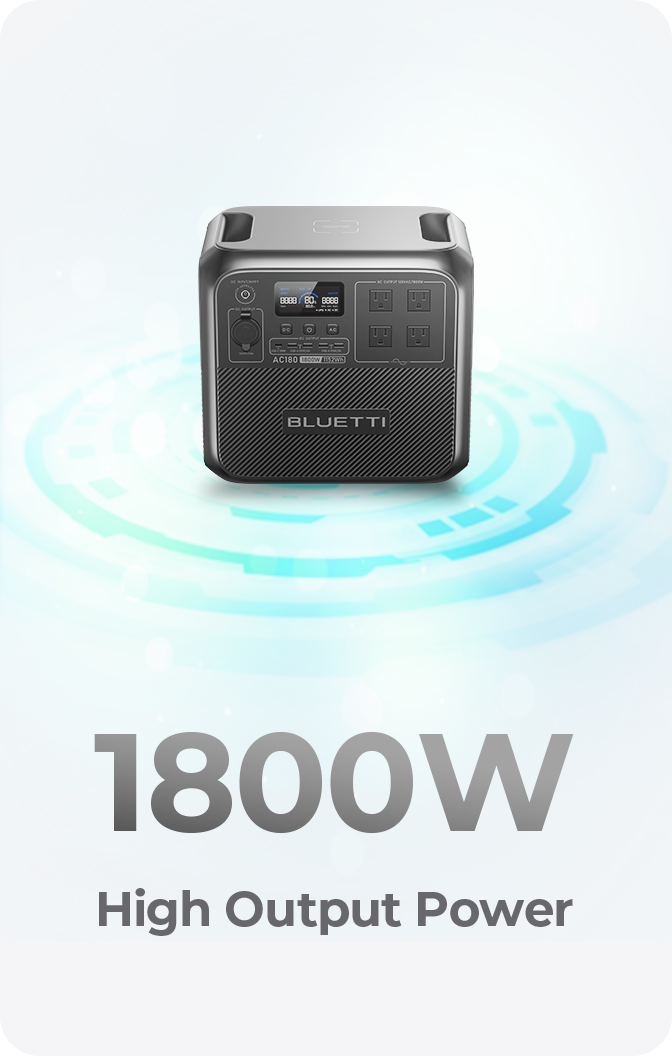 BLUETTI AC180 Solar Portable Power Station