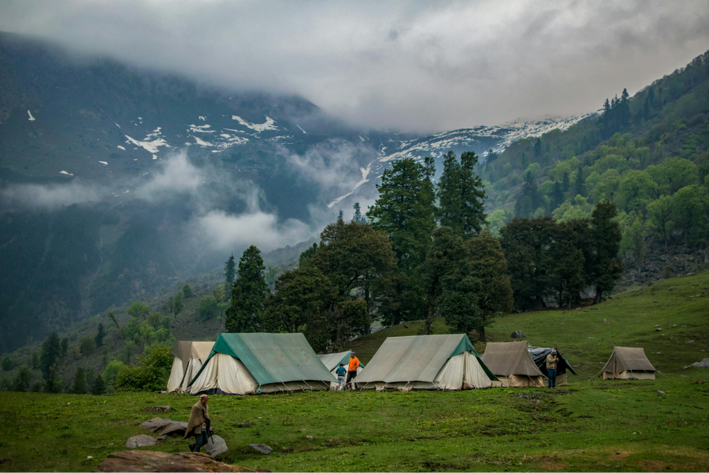 camping in rain