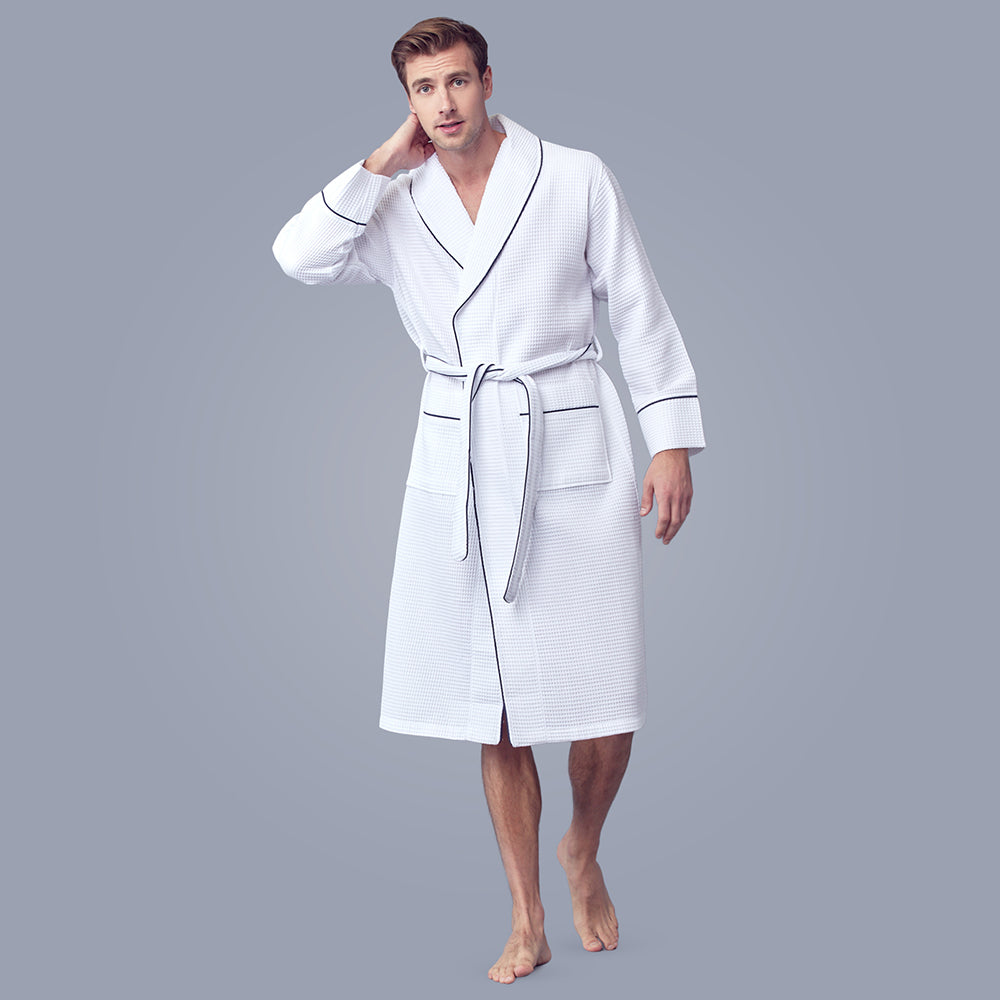 Soft Plush Robes | Cotton Waffle Kimono Bathrobes for Women & Men ...