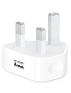 Apple Accessory UK 3 Pin 5W USB Power Adapter White Brand New