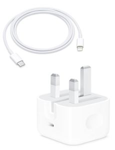 Apple Accessory UK USB-C 18W Power Adapter and Lightning to USB-C Cable Bundle White Brand New