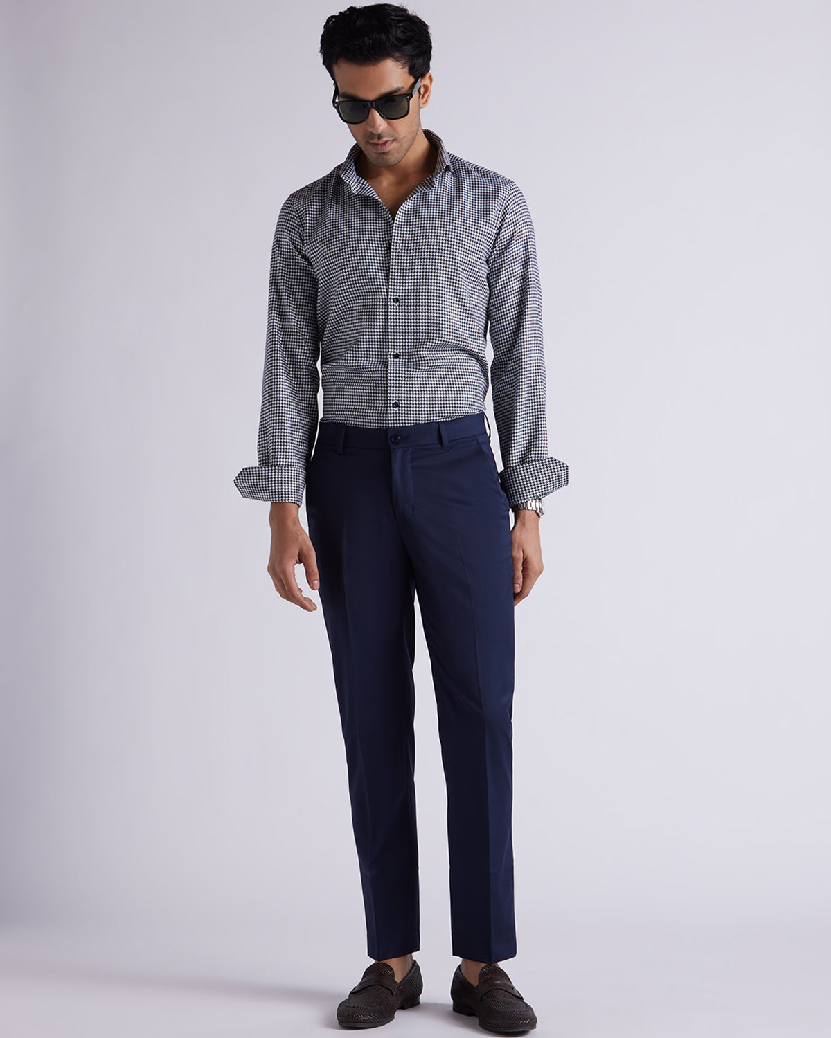 Noble Blended Wool Dress Pants - Royal Blue