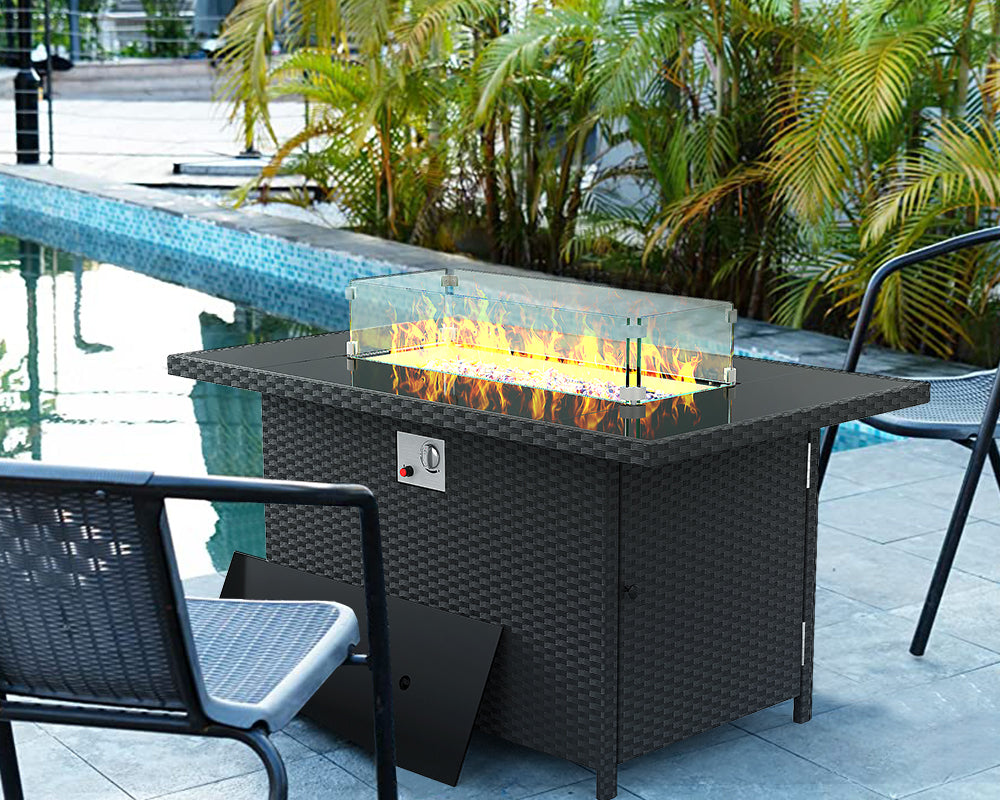 The Benefits of Fire Glass for Rattan Fire Pit Table