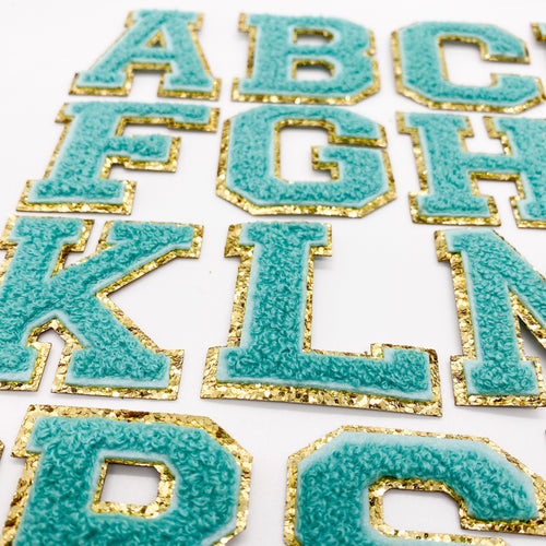 Greek Letters  Glitter Chenille Iron On Patches – XO Kendall Co.