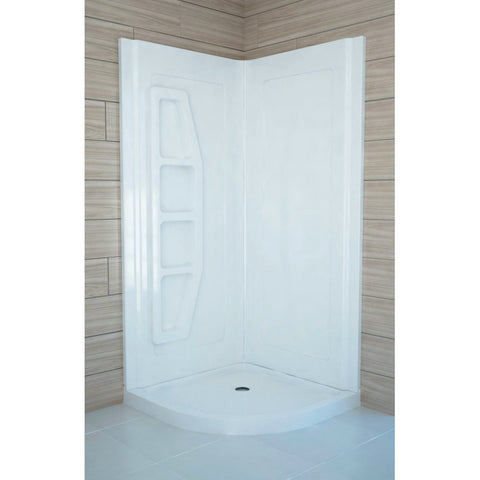 ANZZI Lexi-Class Series 60 x 36 x 60 White Acrylic Alcove Three