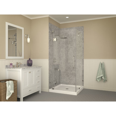 Anzzi Vasu 60 x 36 x 74 3-Piece DIY Friendly Alcove Shower Surround in White - SW-AZ8076