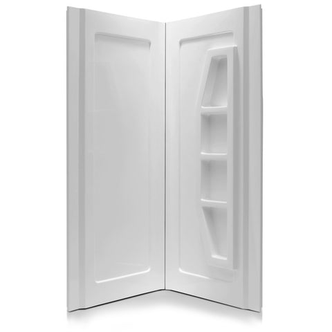 ANZZI Lexi-Class Series 60 x 36 x 60 White Acrylic Alcove Three