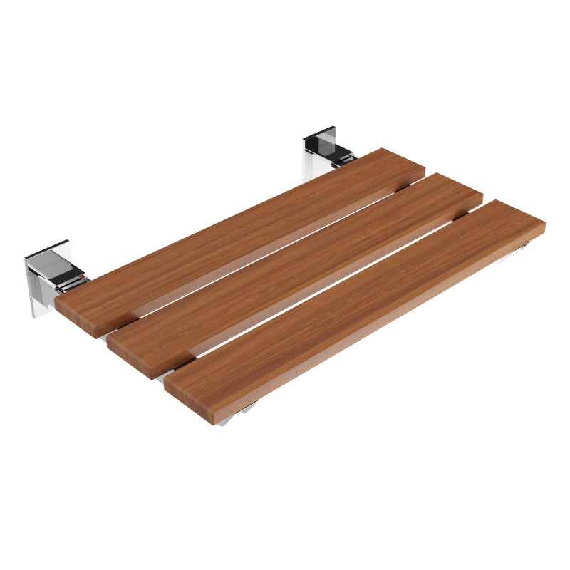 AC AZ8210 ANZZI Shoren 24 in. Teak Wall Mounted Folding Shower Seat