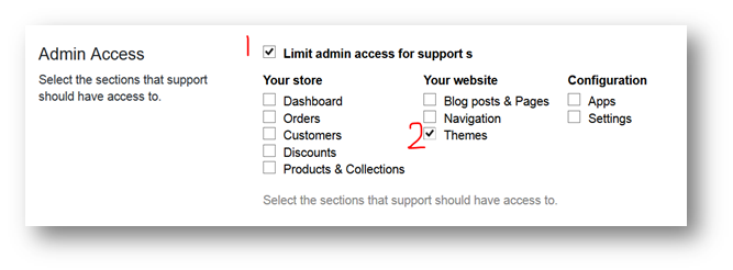 How to limit user access in shopify Shopify