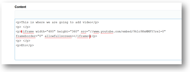 How to embed video – Youtube or Vimeo