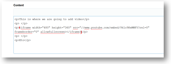 How to embed video – Youtube or Vimeo