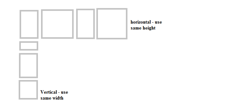 How photos line up - by width or height