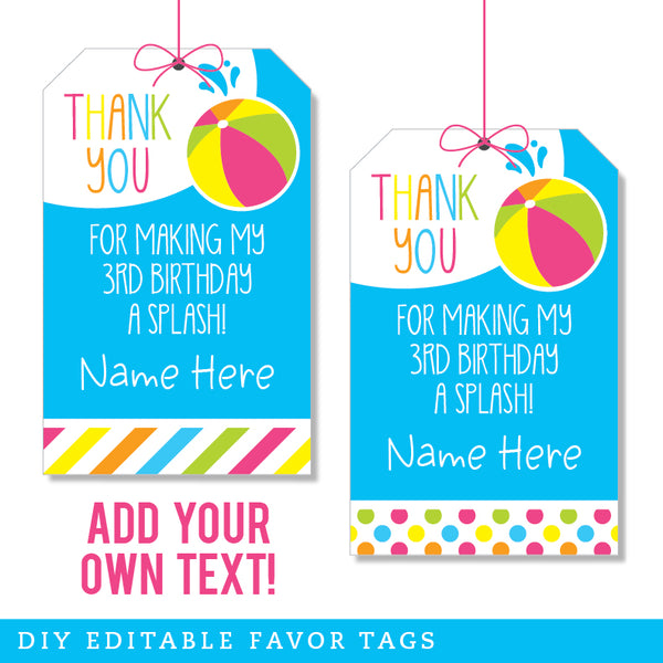Unicorn Party Favor Tags (EDITABLE INSTANT DOWNLOAD) – Chickabug