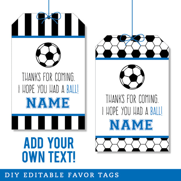 Soccer Birthday Favor Tags Had A Ball Favor Tag Soccer First