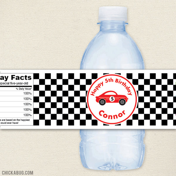 Race Car Soda Bottle Labels-Hot Wheels Soda Bottle Label-Race Car Birt –  Favorably Wrapped