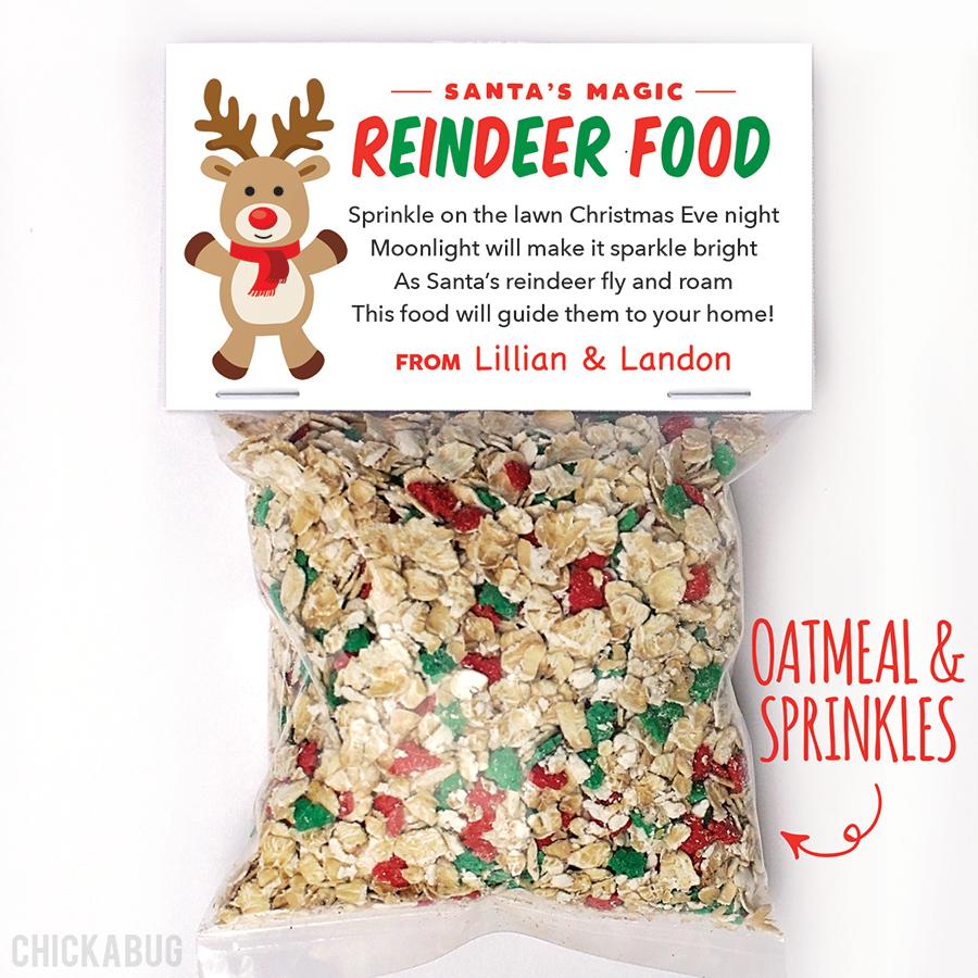 Reindeer Food Christmas Paper Tags and Bags – Chickabug