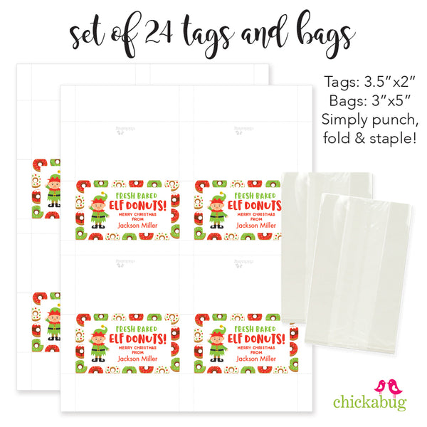 Merry Christmas Stripe Printable Bag Toppers (Instant Download)