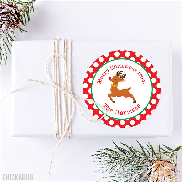 Personalized Christmas Stickers, Reindeer Family Holiday Gift Labels,  Family Christmas Stickers – Paper Cute Ink