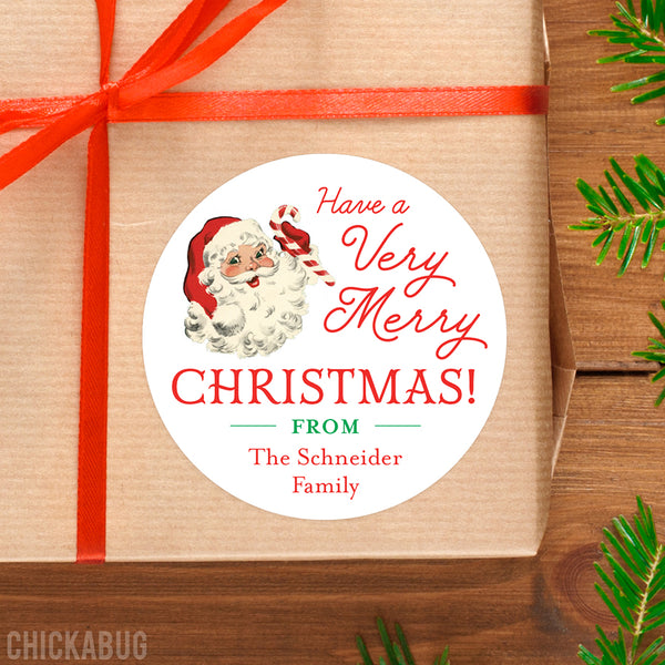 Merry Christmas Stickers For Cards & Christmas Gifts