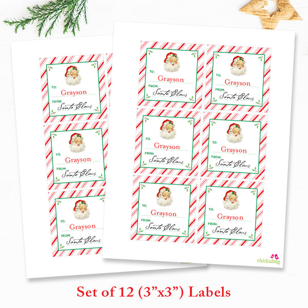 Signed by Santa Christmas Gift Labels - Polka Dot