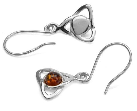 sterling silver celtic drop earrings