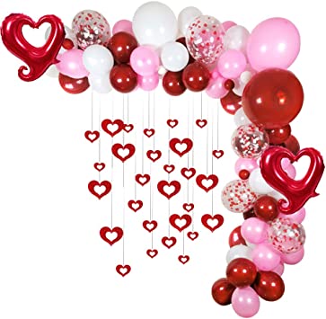 Heart balloon garland