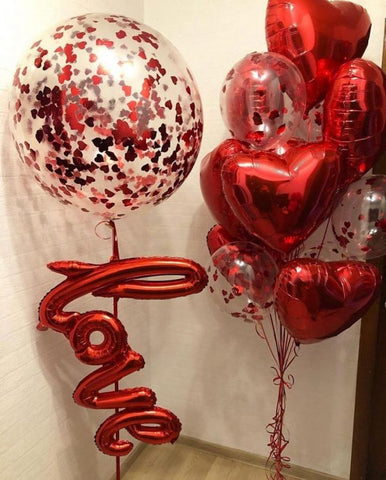 Valentines balloon bouquet
