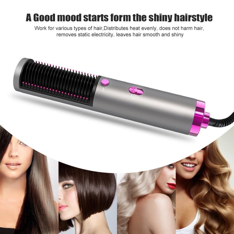 3 In 1 Hot-air Brush Hair Straightener Electric Hair Dryer Blow Dryer Hair  Curling Iron Brush Hairdryer Hairstyling Tools - British D'sire