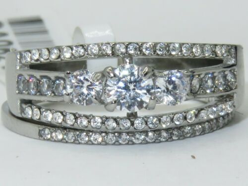 silver simulated diamond rings