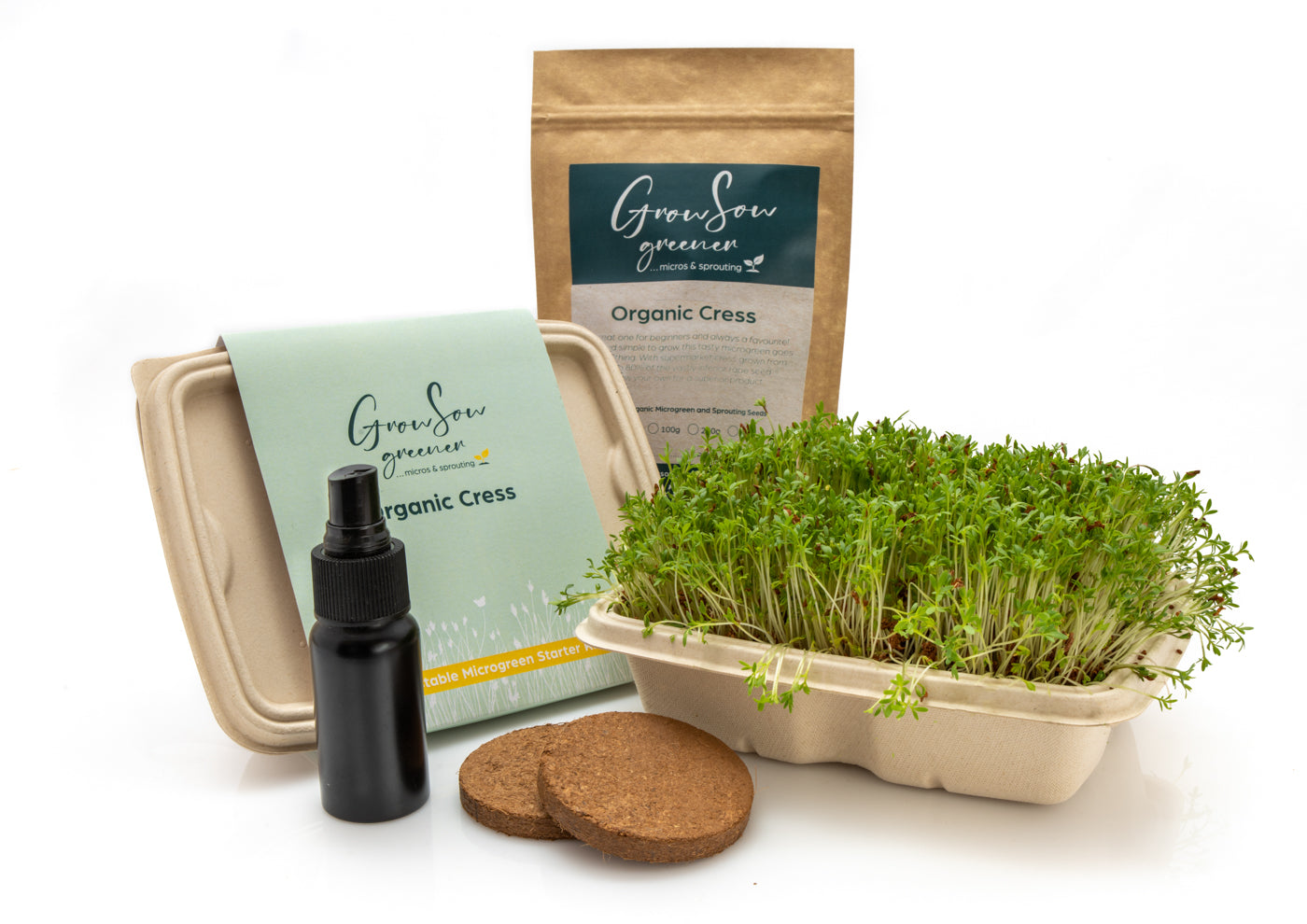 Biodegradable Cress Microgreen Grow Kit | Grow Sow Greener | Reviews on ...
