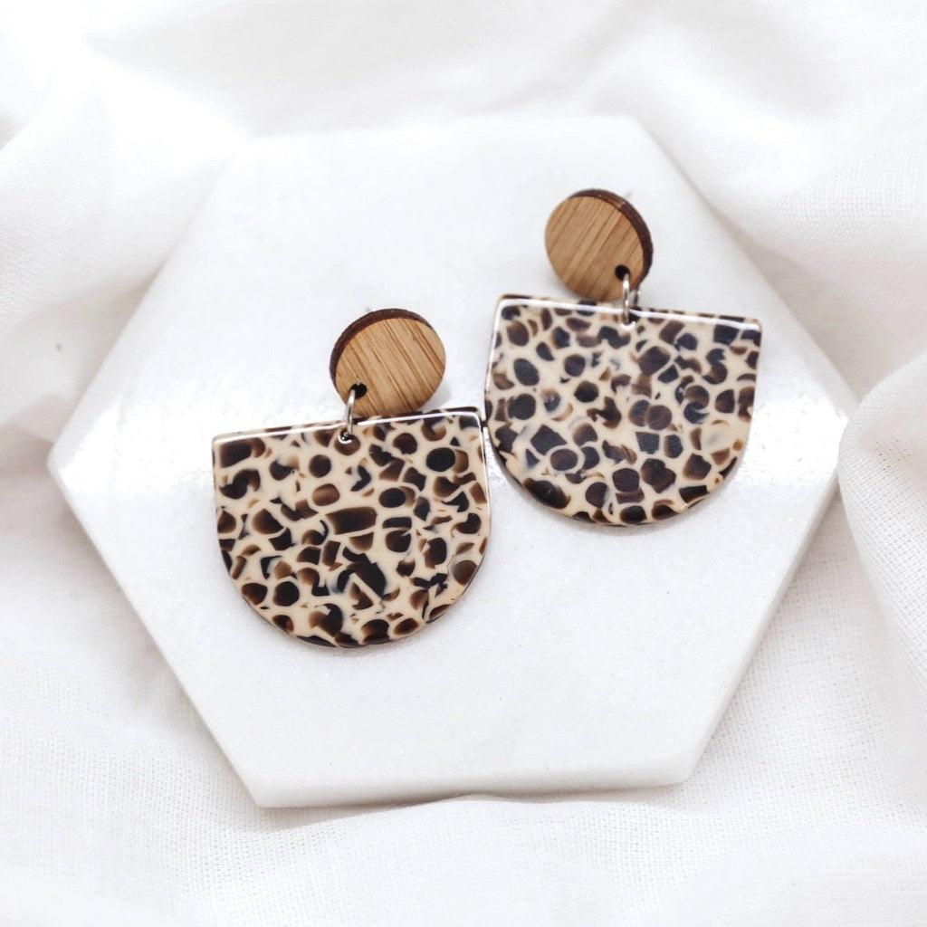 One Tribe Village Jewellery Leopard style Dangle earrings