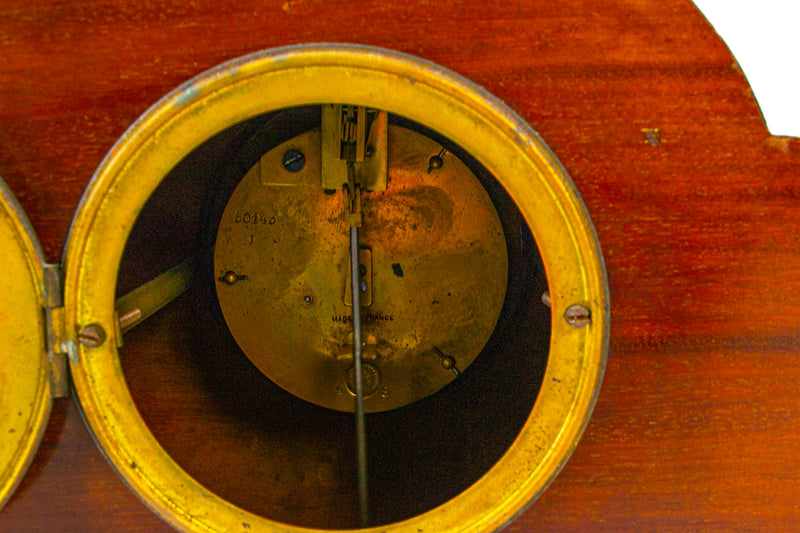 Mahogany Mantle Clock Edwardian Early 1900s