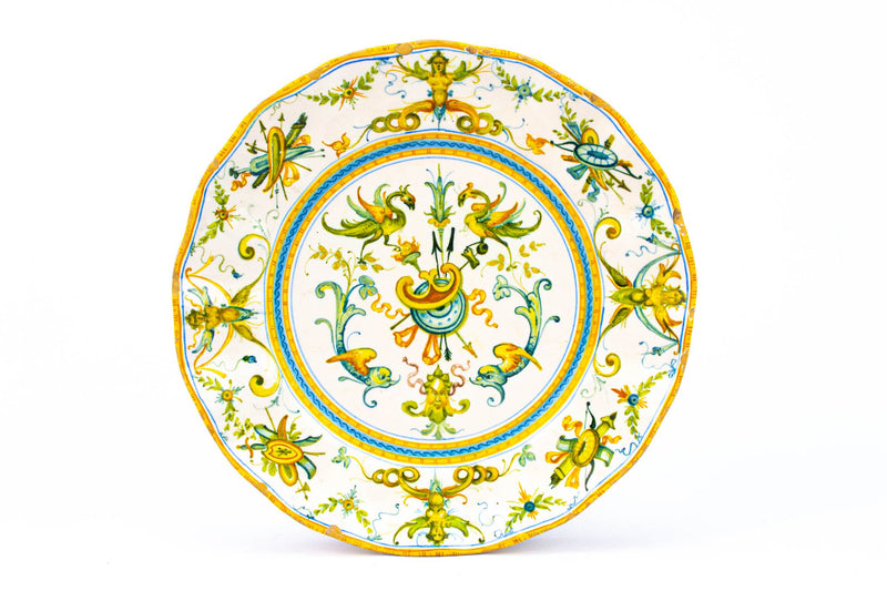 Maiolica Plate Renaissance Decor by Cantagalli 19th Century