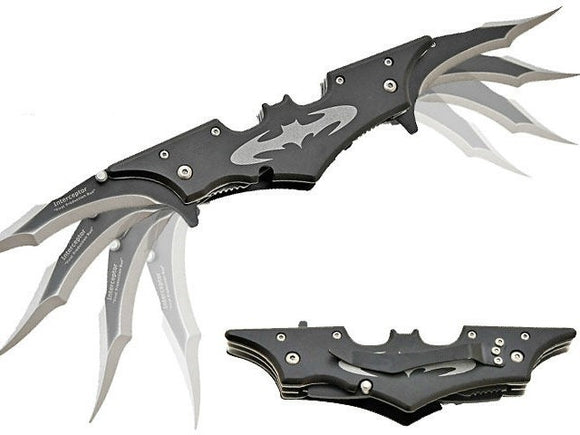 Batman Twin Blade Batarang Folding Lock Knife – Props & 