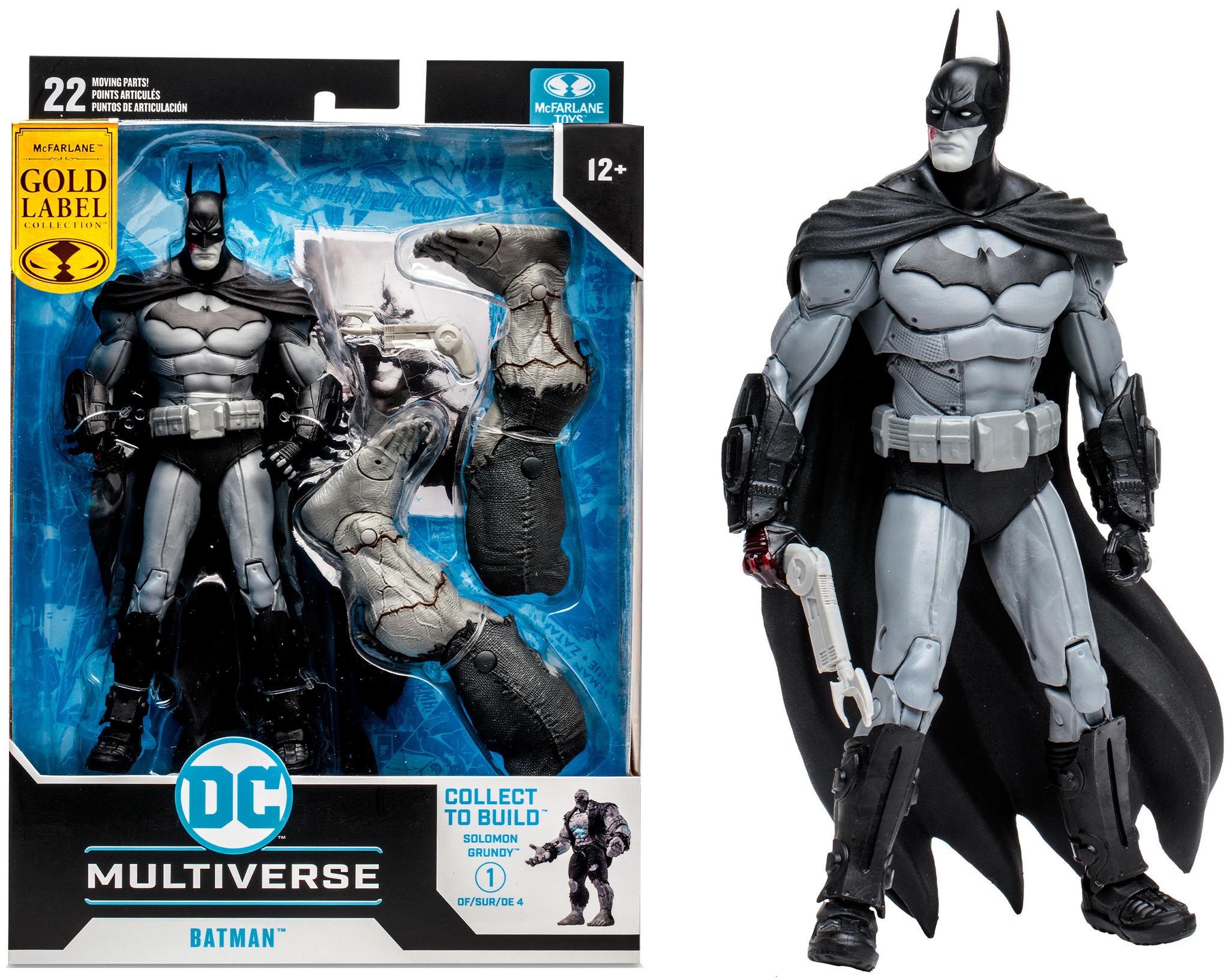 DC Multiverse Batman: Arkham City Batman (Gold Label) (Build a Figure –  Props & 