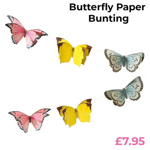 butterfly paper bunting