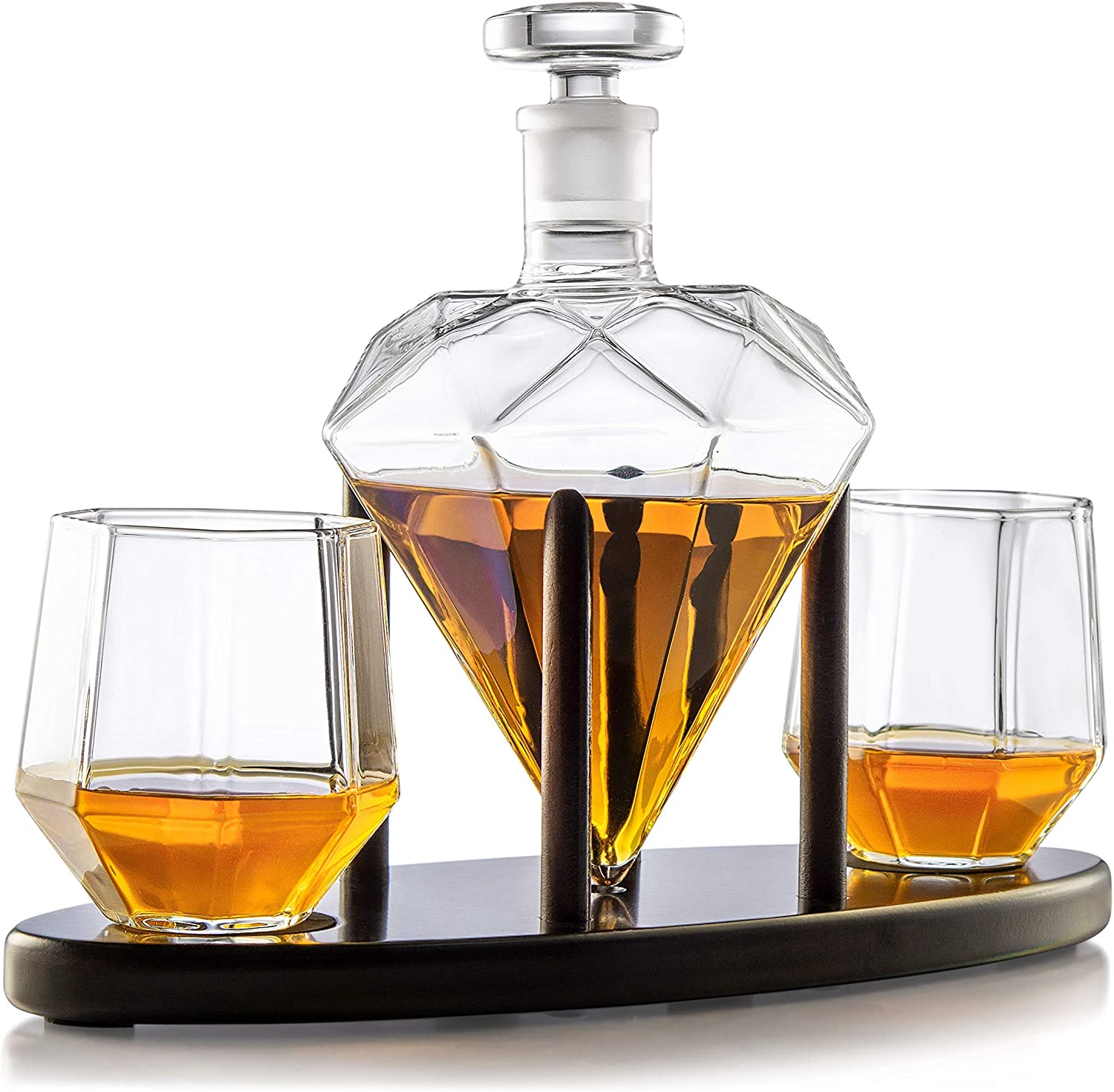 diamond shaped decanter set