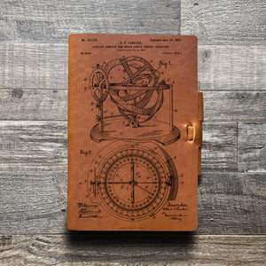 Compass - Pre-Engraved - Refillable Leather Journals - Murdy Creative Co. - Engraved Leather Journal