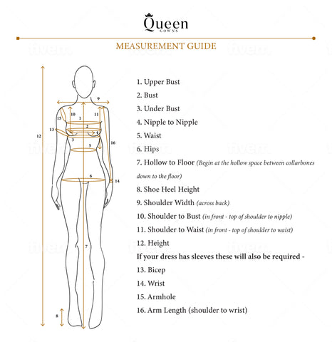 How to Measure, Queen Gowns