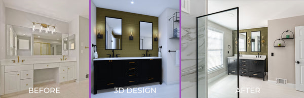 Deazly bathroom before after