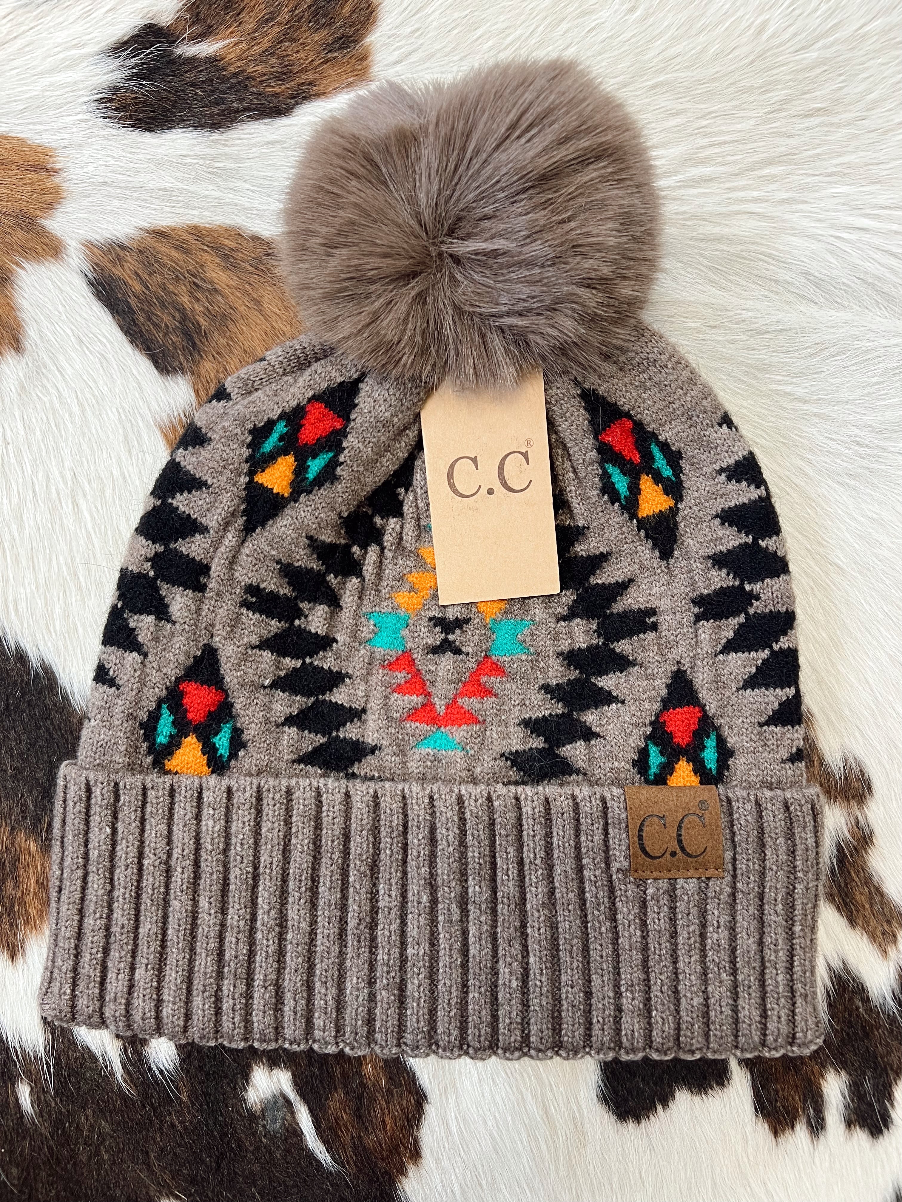 C.C Aztec Beanie - Mocha