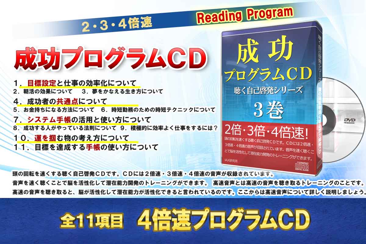 自己啓発】能力開発 成功プログラム 速聴スーパーリスニング思考は現実