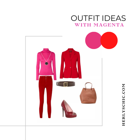 Magenta and red outfit