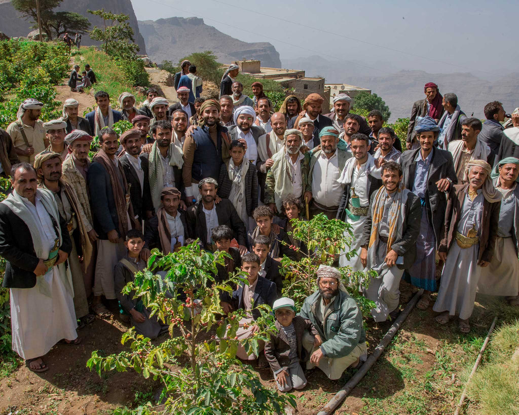 Coffee farmers in Al Hayma, Yemen