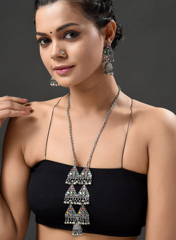 Kriya Oxidised Jewellery Necklace Set