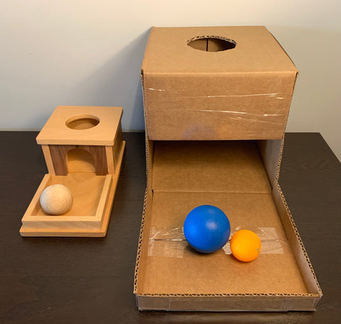 DIY Object permanence box, Montessori