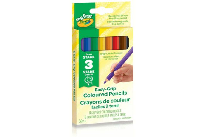 Washable Palm-Grasp Crayons, Pack of 12 - BIN811151