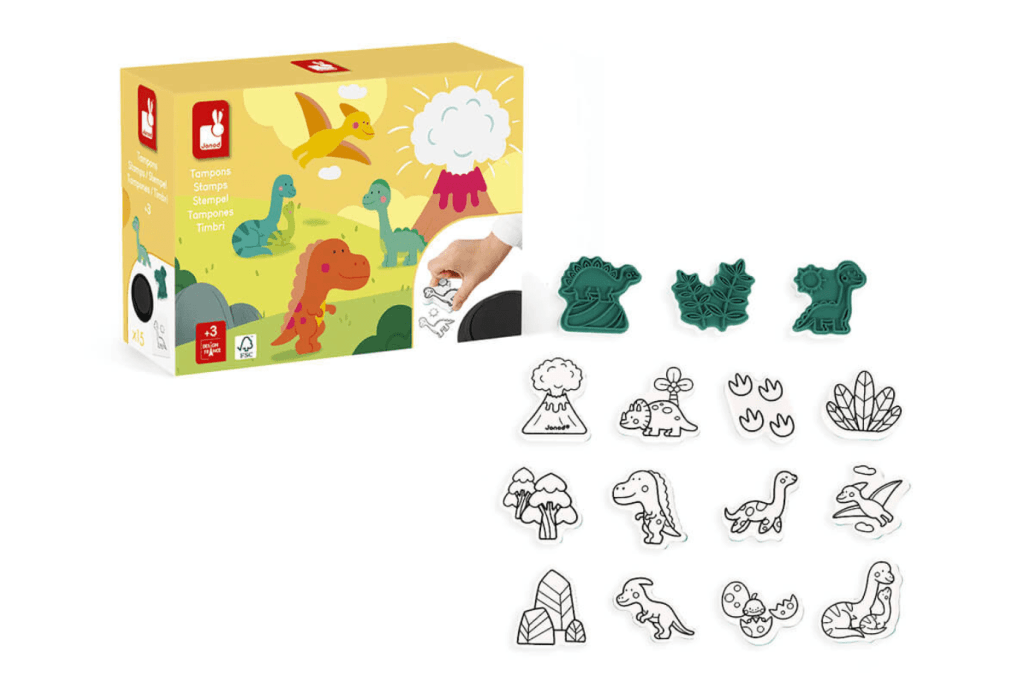 Homemaxs 30pcs 3 Styles Dinosaur Farm Animal Sea Ocean Stamps Cartoon Animal Stamp Set for Kids Children Random Style